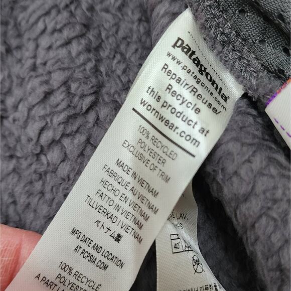 NWT Patagonia Kids Los Gatos Fleece Hoody Jacket: Forge Grey - Picture 7 of 8